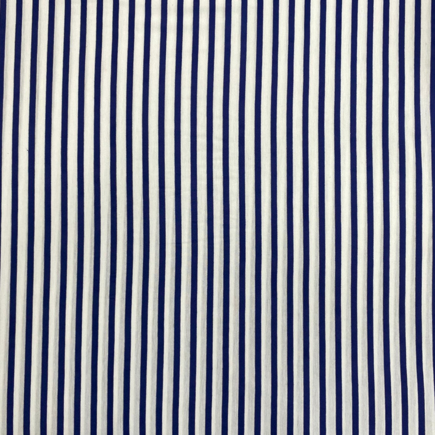 3 Metre Luxurious Soft Stripped Viscose Jersey - 55" (White & Navy)