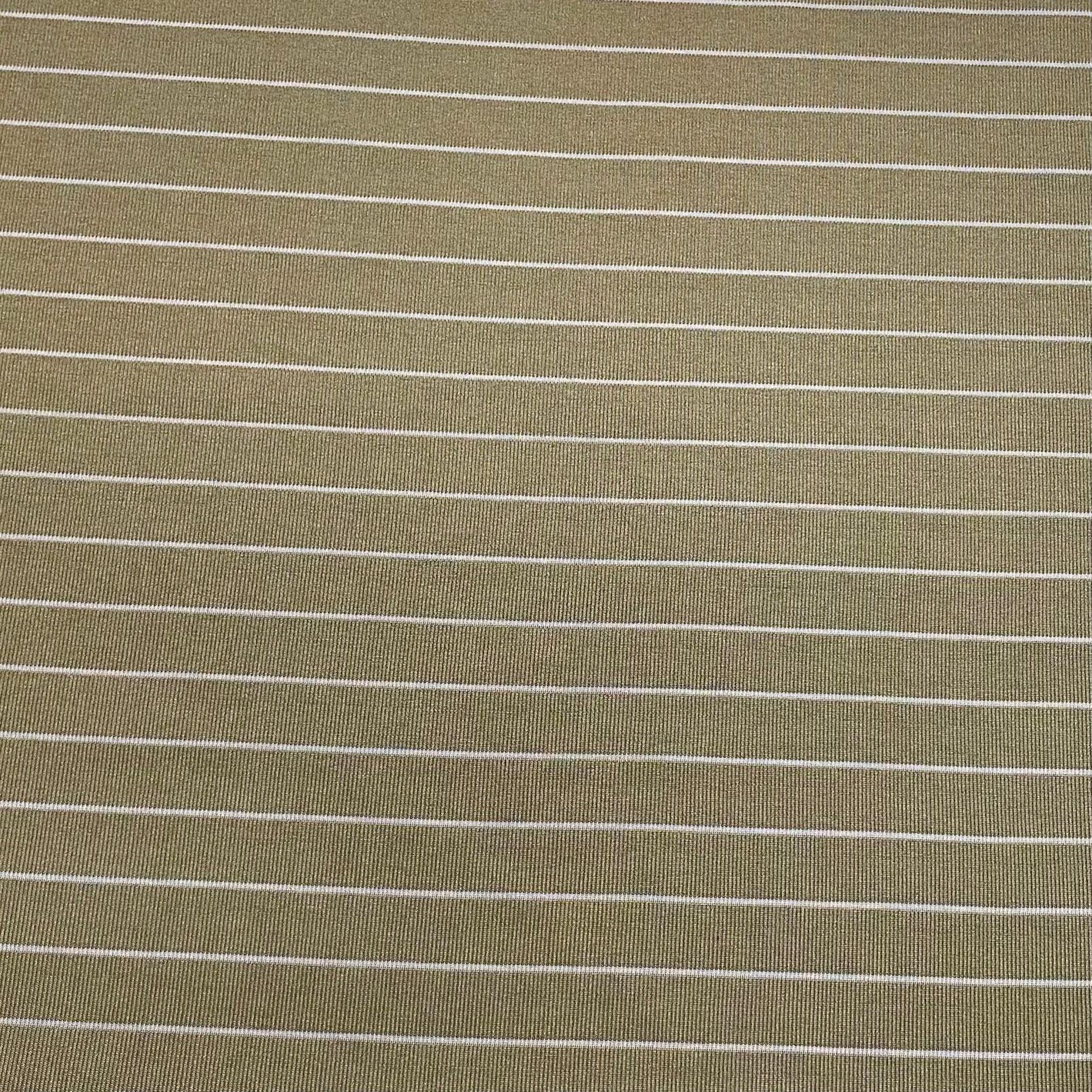 3 Metres Striped Ribbed Jersey 55” Wide - (Khaki)