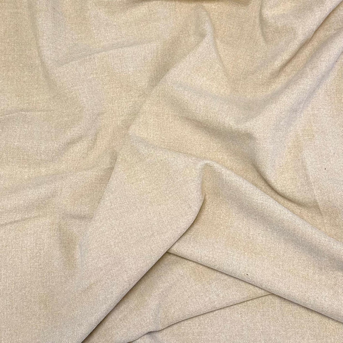 3 Metres Premium Wool Rich Fabric 55" Wide (Beige)