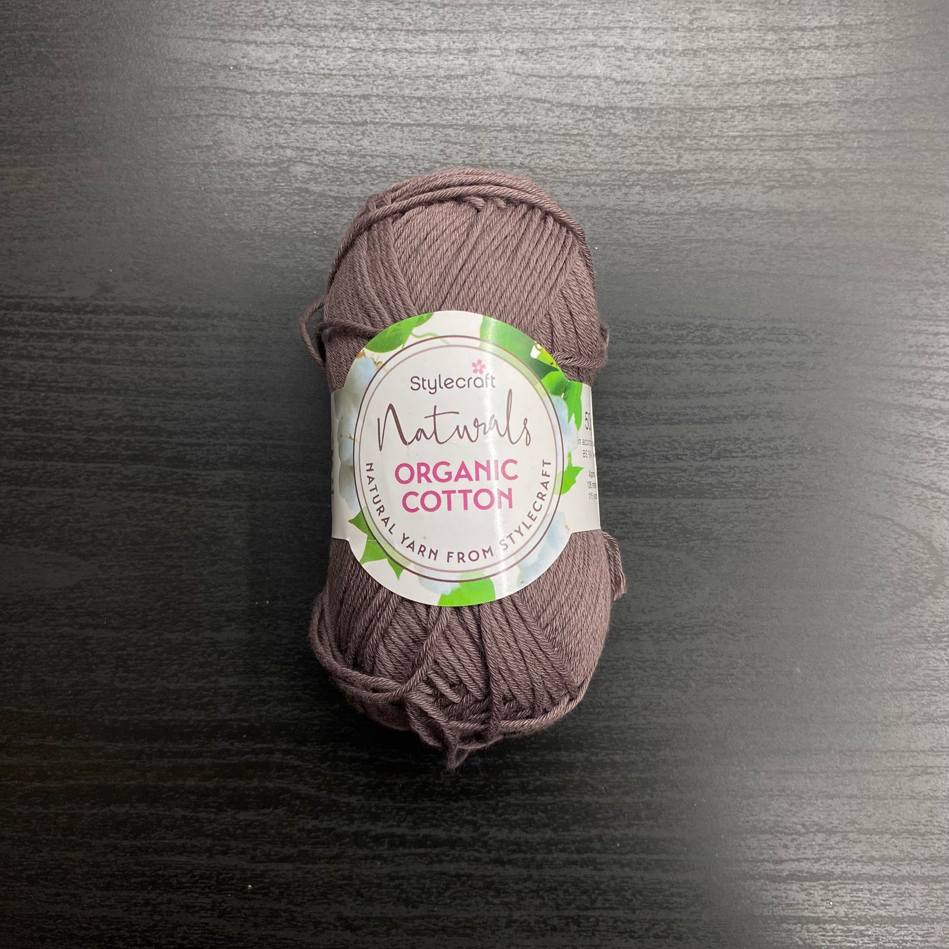 Stylecraft Naturals Organic Cotton Yarn - Shade 7190 Coffee Bean