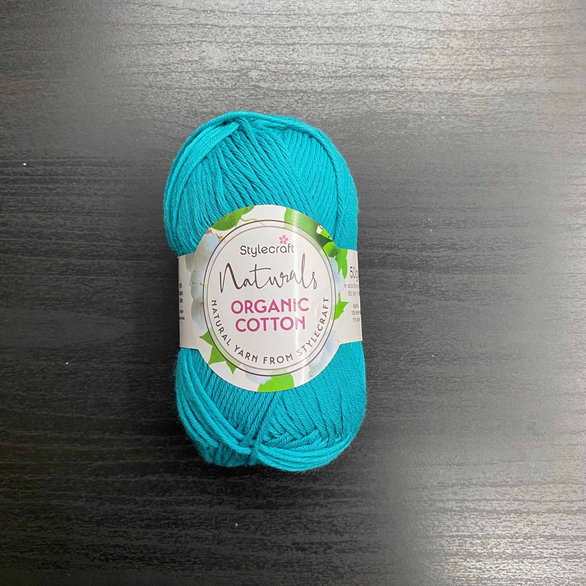 Stylecraft Naturals Organic Cotton Yarn - Shade 7192 Sea Green