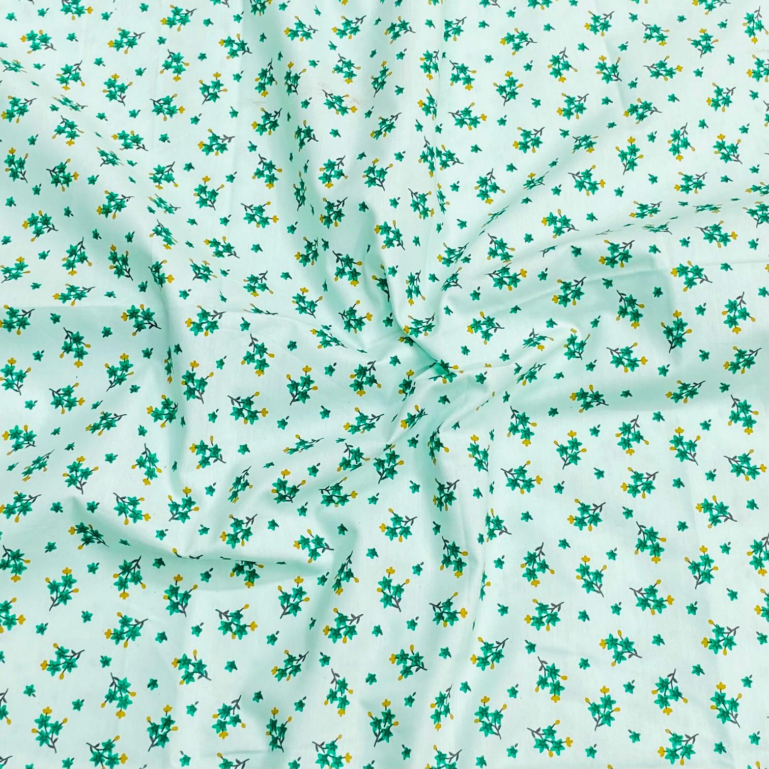 Luxury 100% Cotton - 'Mint', 36" Wide (2.9 Metres ) (Design Will Vary)