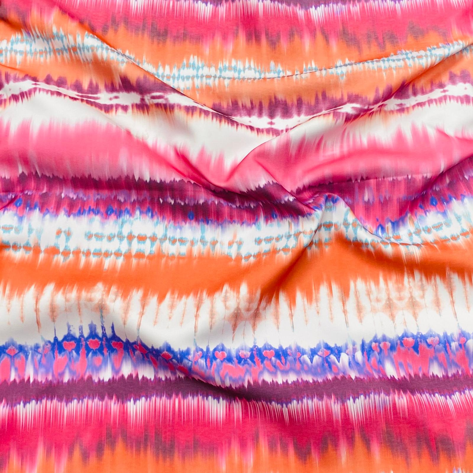 Luxurious Printed Satin- 'Bright' 55" Wide (3 Metres)