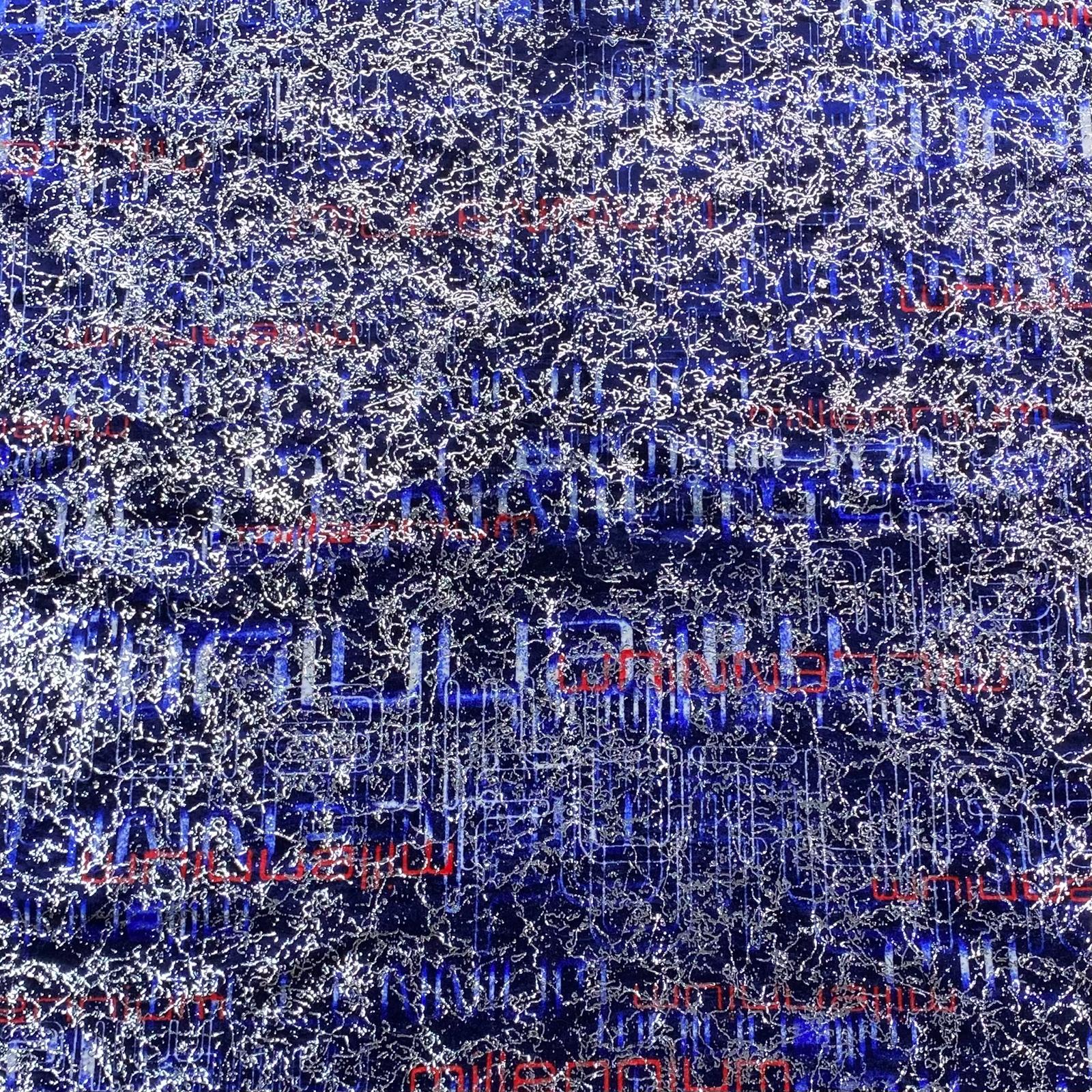 Premium Printed Spandex Velvet- 'Blue' 55" Wide (3 Metres)