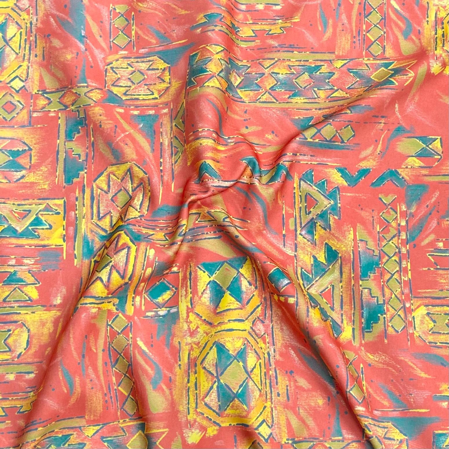 Luxurious Printed Satin- 'Ancient' 55" Wide (3 Metres)