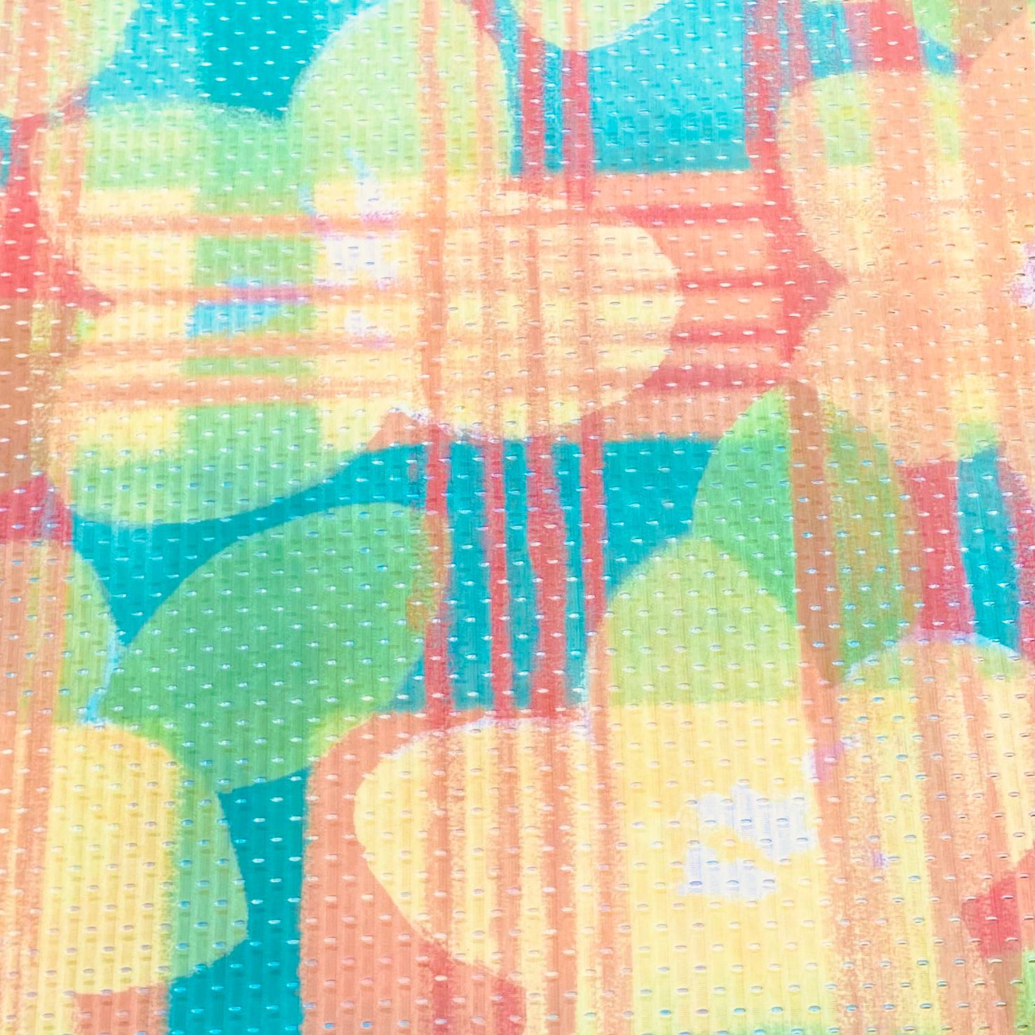 Beautiful Printed Cut Out Crepe 55"- 'Yellow' Wide (3 Metres)