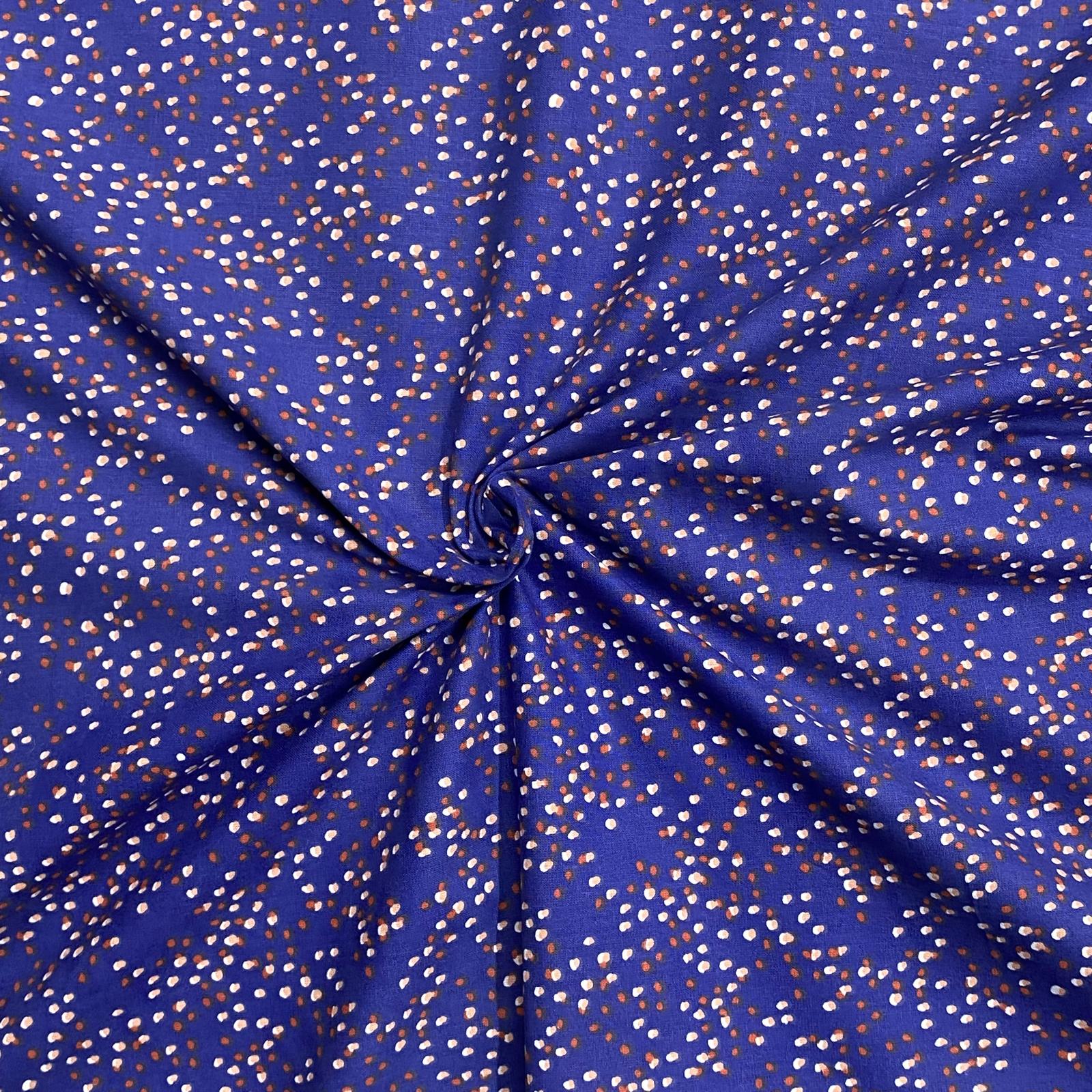 3 Metres Super Soft Printed Poplin Cotton - 63" Wide (Night)