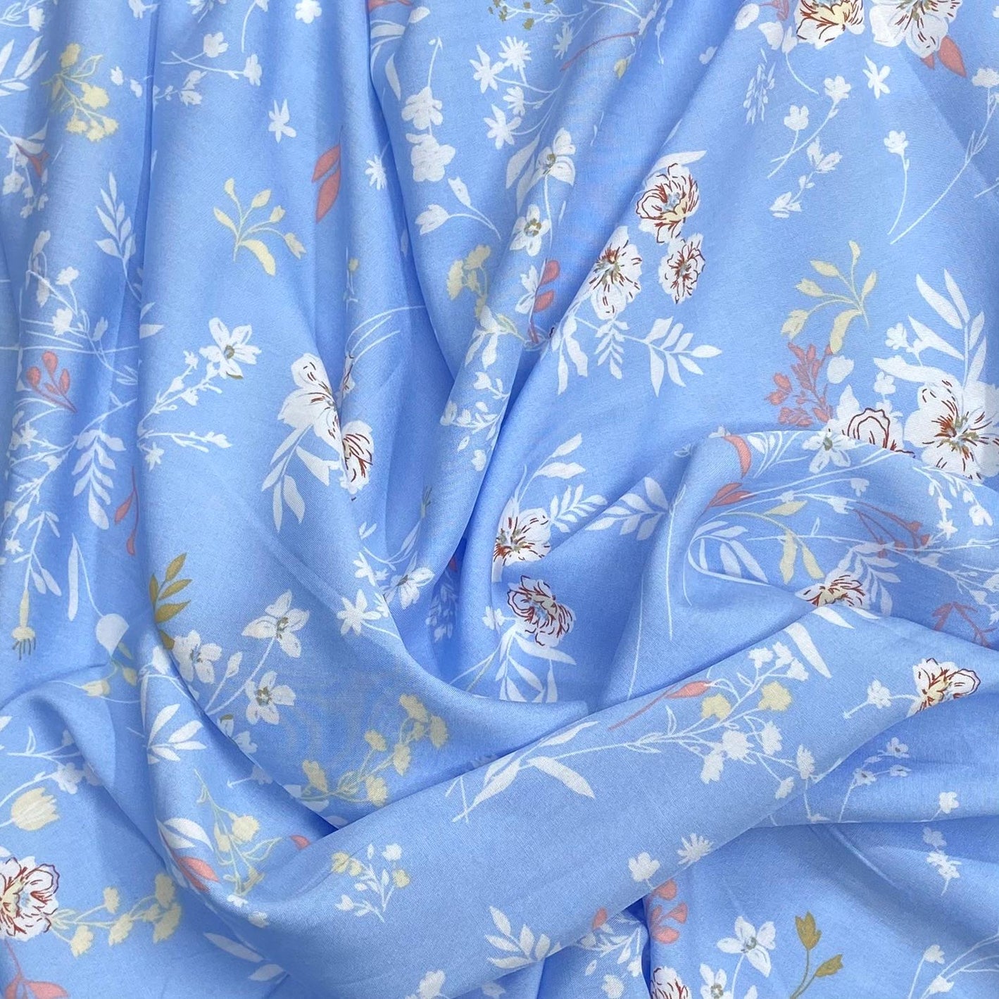 3 Metres, Premium Quality, Printed Dressmaking Viscose - 55" Wide (Calendula)