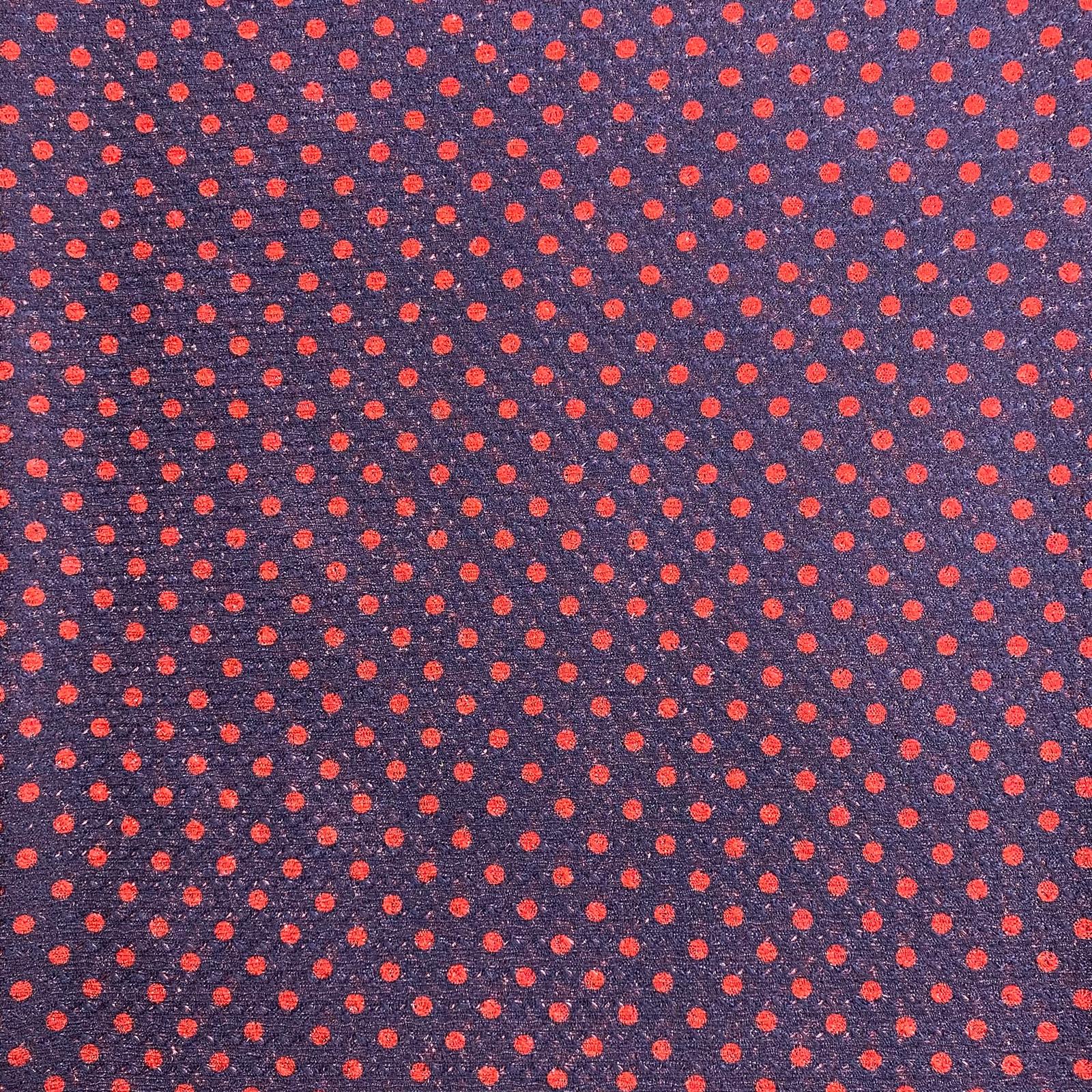 3 Metres Quality Printed Benjamin Knit Jersey - 55" Wide  (Navy & Red)