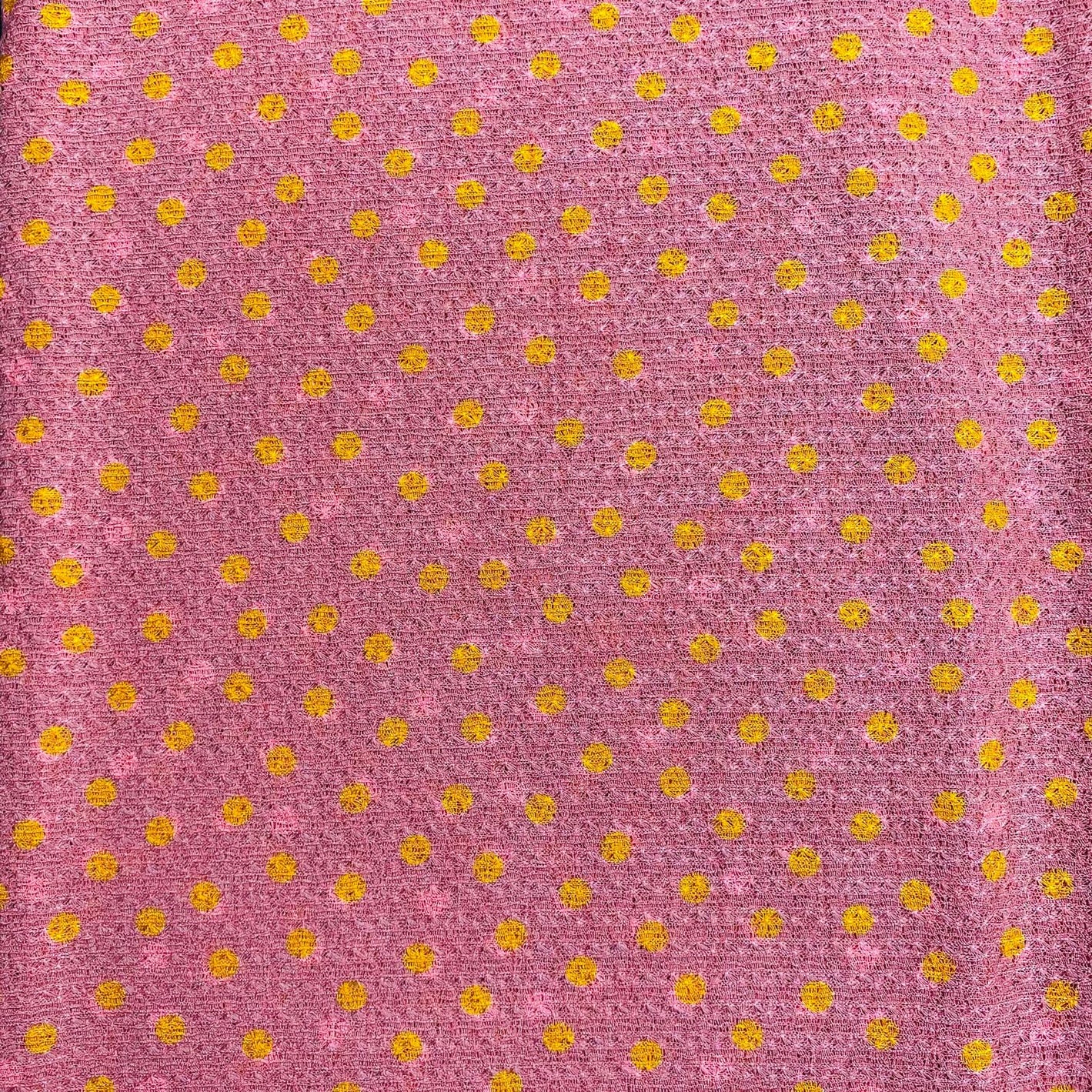 3 Metres Quality Printed Benjamin Knit Jersey - 55" Wide  (Pink & Yellow)
