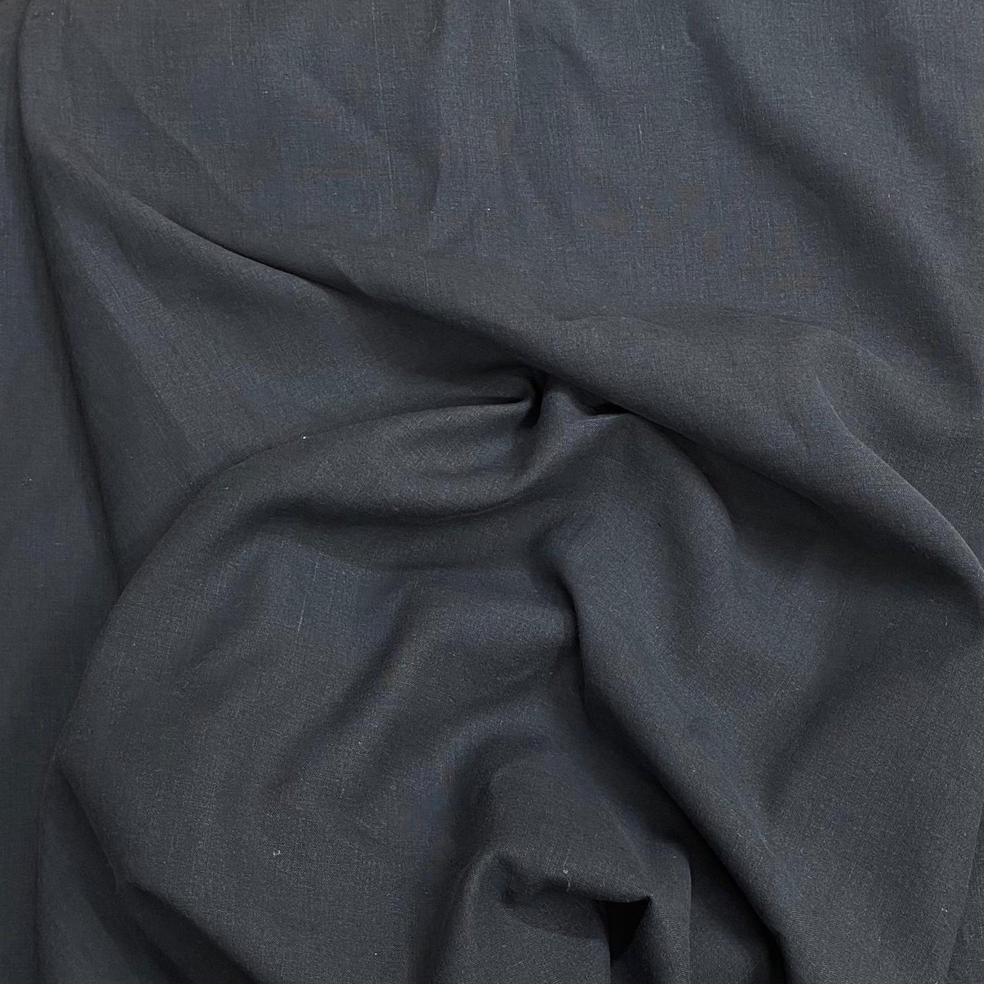 Luxurious Soft Cotton Linen 55" Wide - (Black)