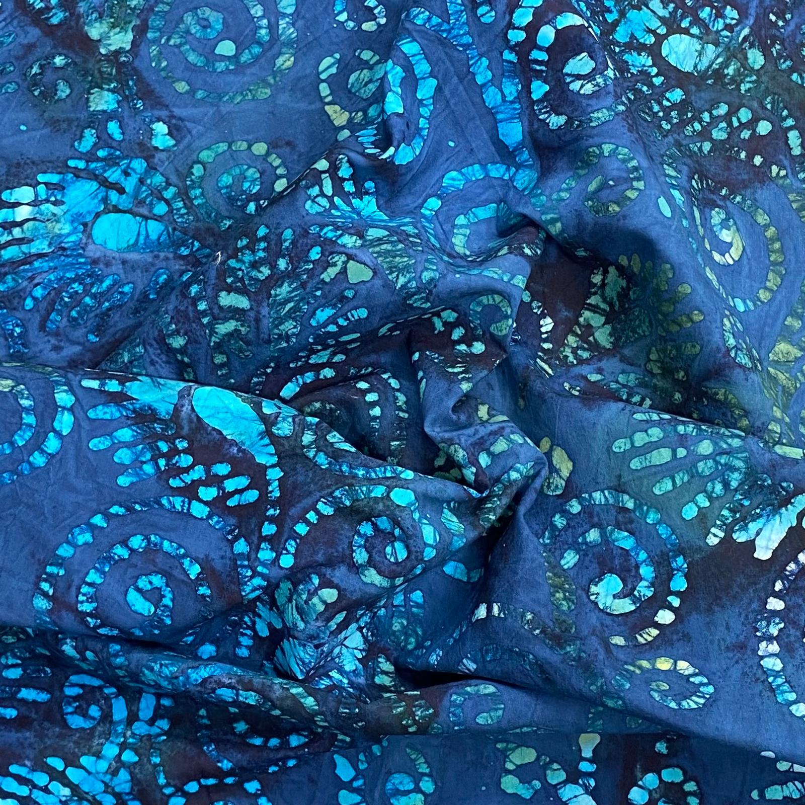 Premium Quality 100% Cotton Batik - 45" Wide (Navy)