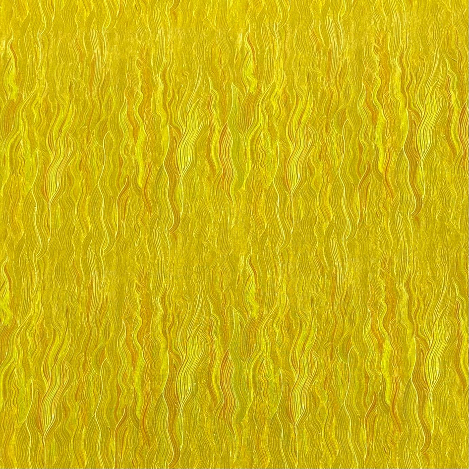 Per Metre Digitally Printed Gold Foil 100% Cotton- 45" Wide (Yellow)