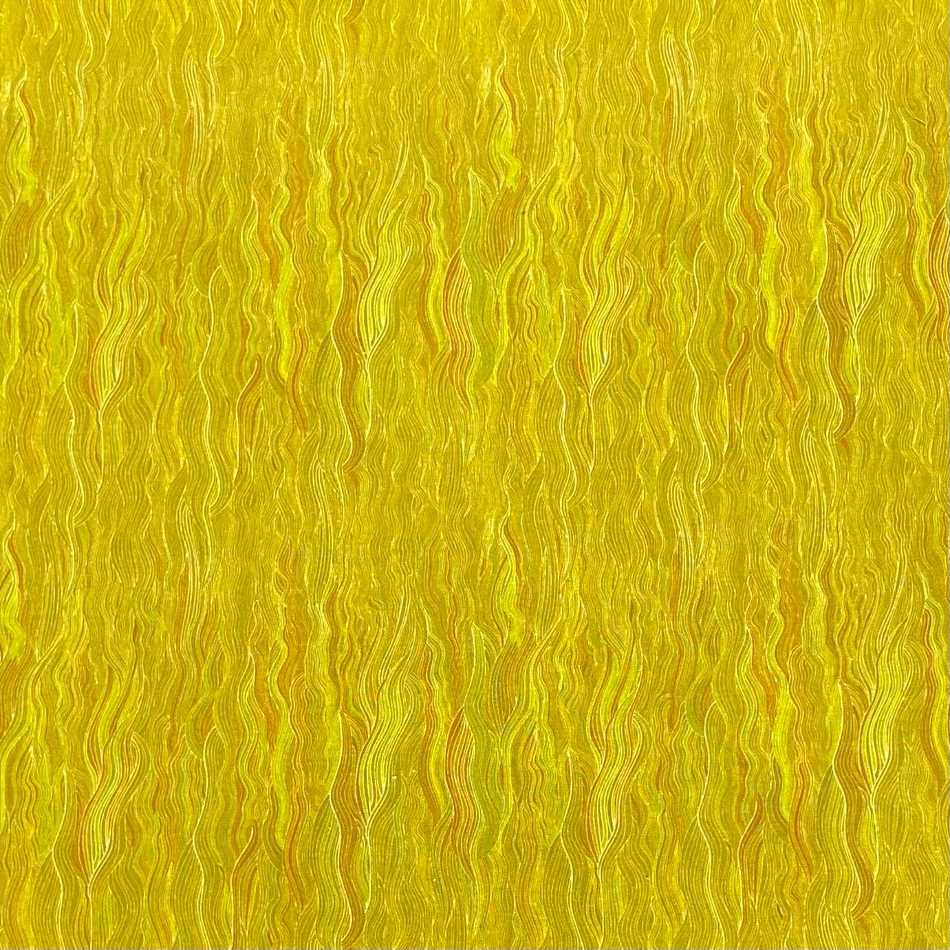 Per Metre Digitally Printed Gold Foil 100% Cotton- 45" Wide (Yellow)