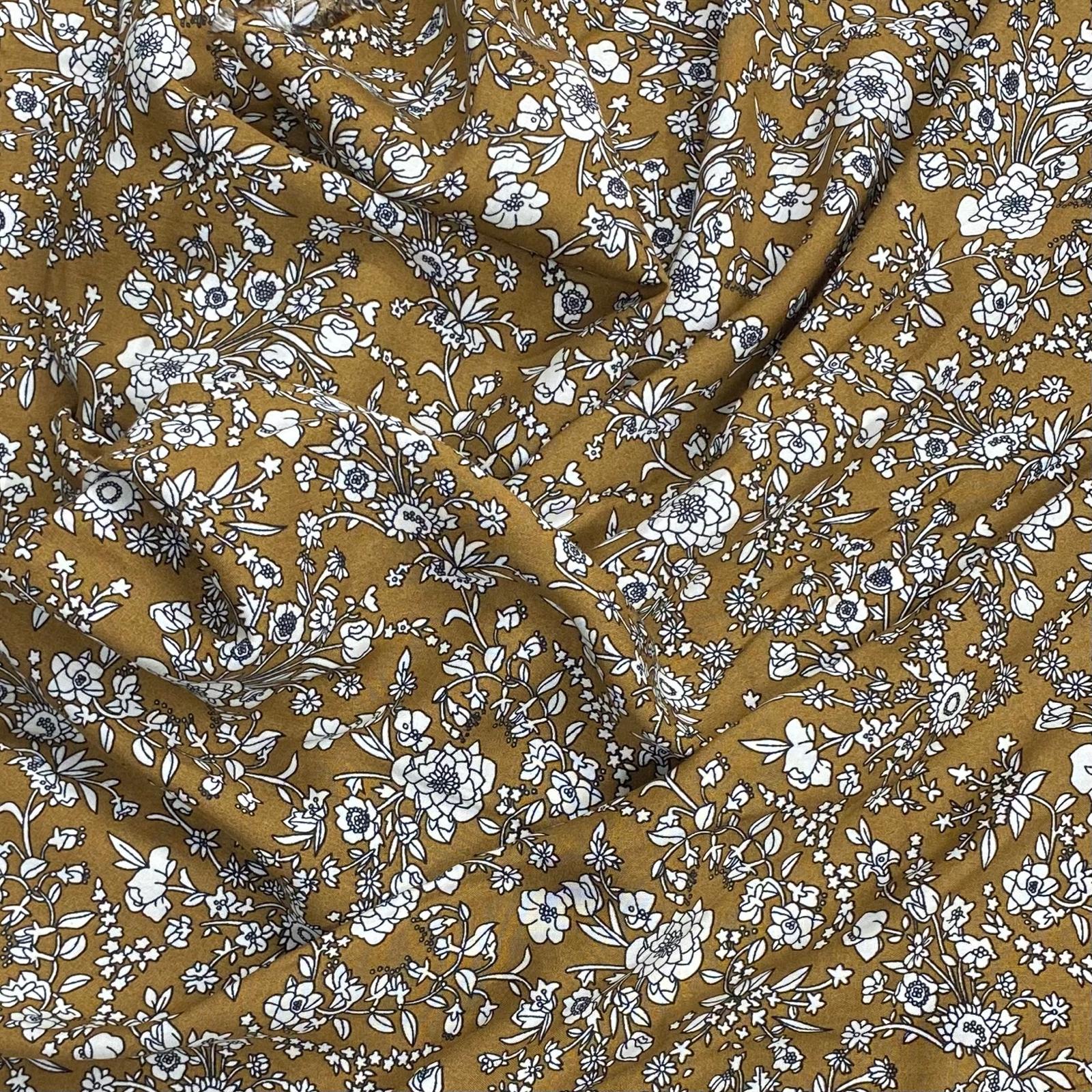 3 Metres, Premium Quality, Printed Dressmaking Viscose - 55" Wide (Floral)