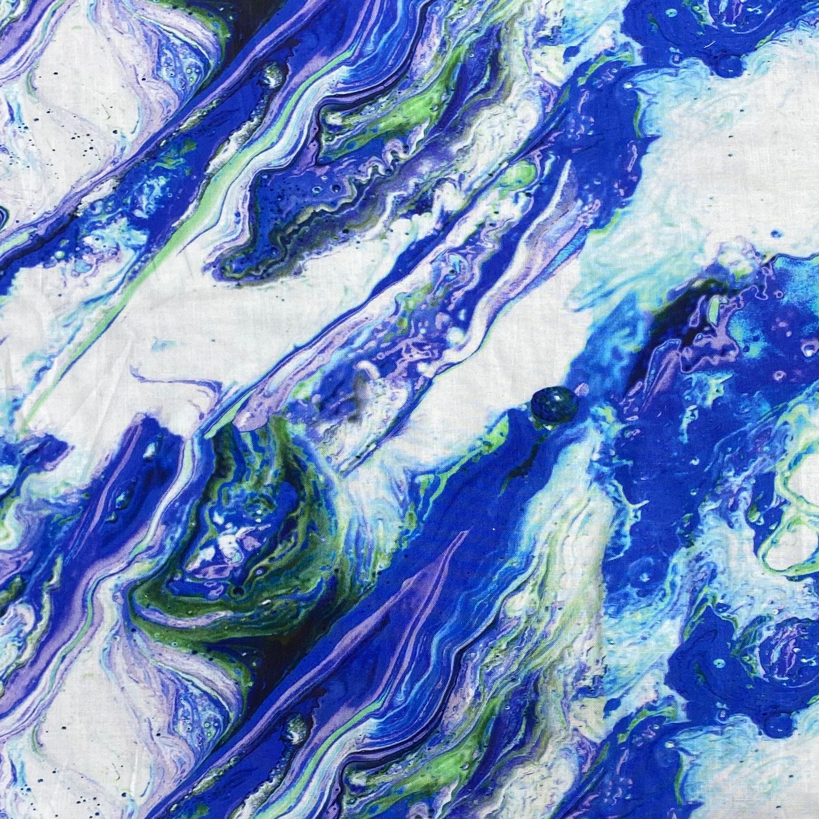 Per Metre 100% Digital Cotton Print - (Celestial Swirl)