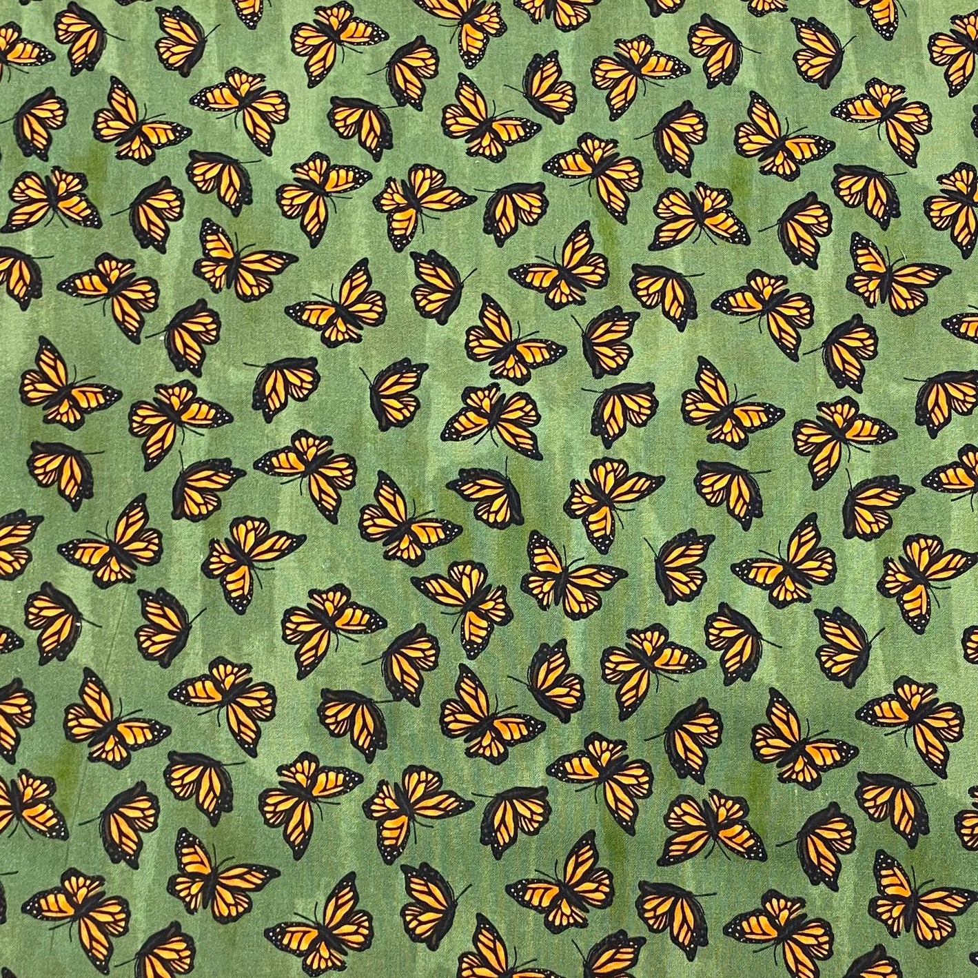 Per Metre 100% Digital Cotton Print - (Greens Wings)