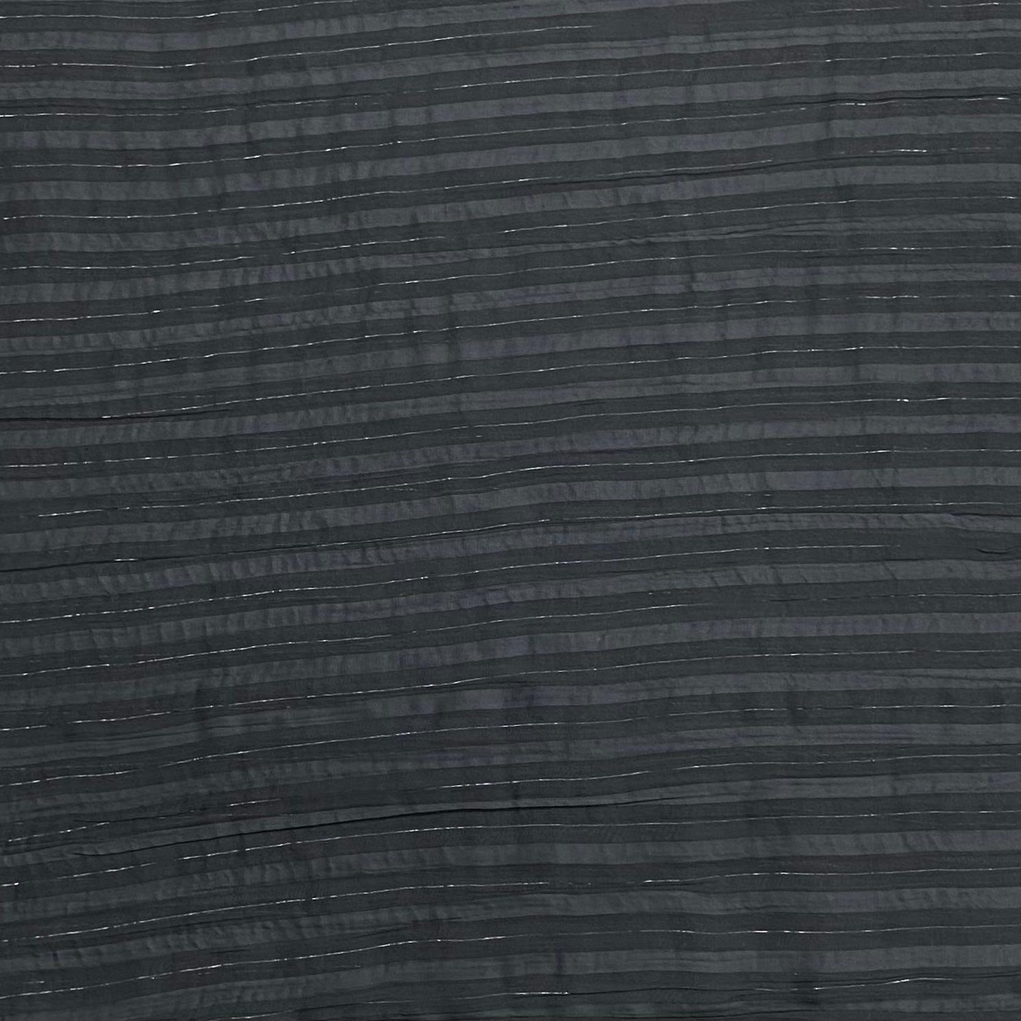 3 Metres Luxury Dressmaking Metallic Chiffon- 55" Wide - (Black)