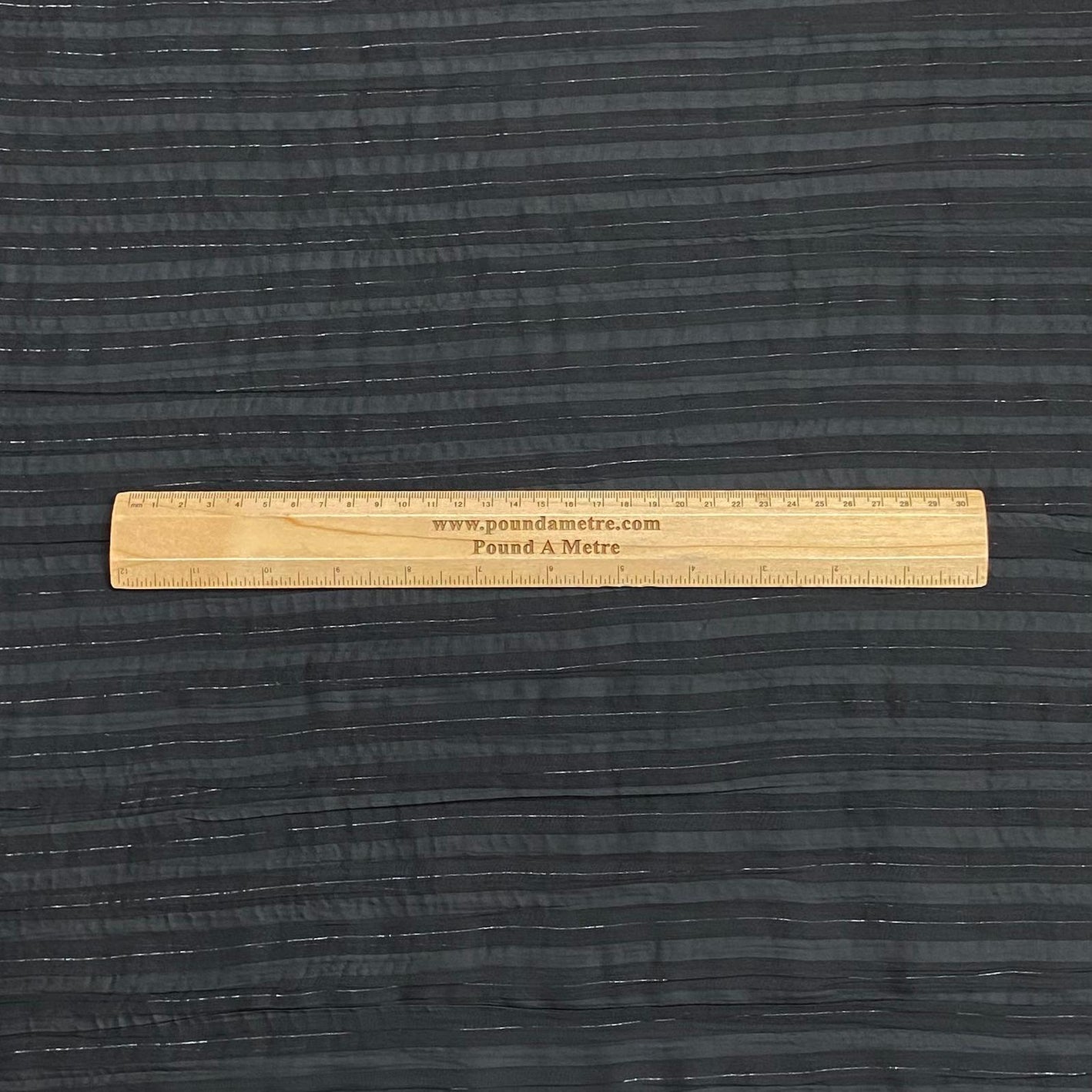 3 Metres Luxury Dressmaking Metallic Chiffon- 55" Wide - (Black)