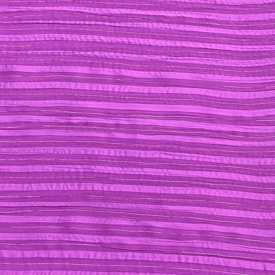 3 Metres Luxury Dressmaking Metallic Chiffon- 55" Wide - (Purple)