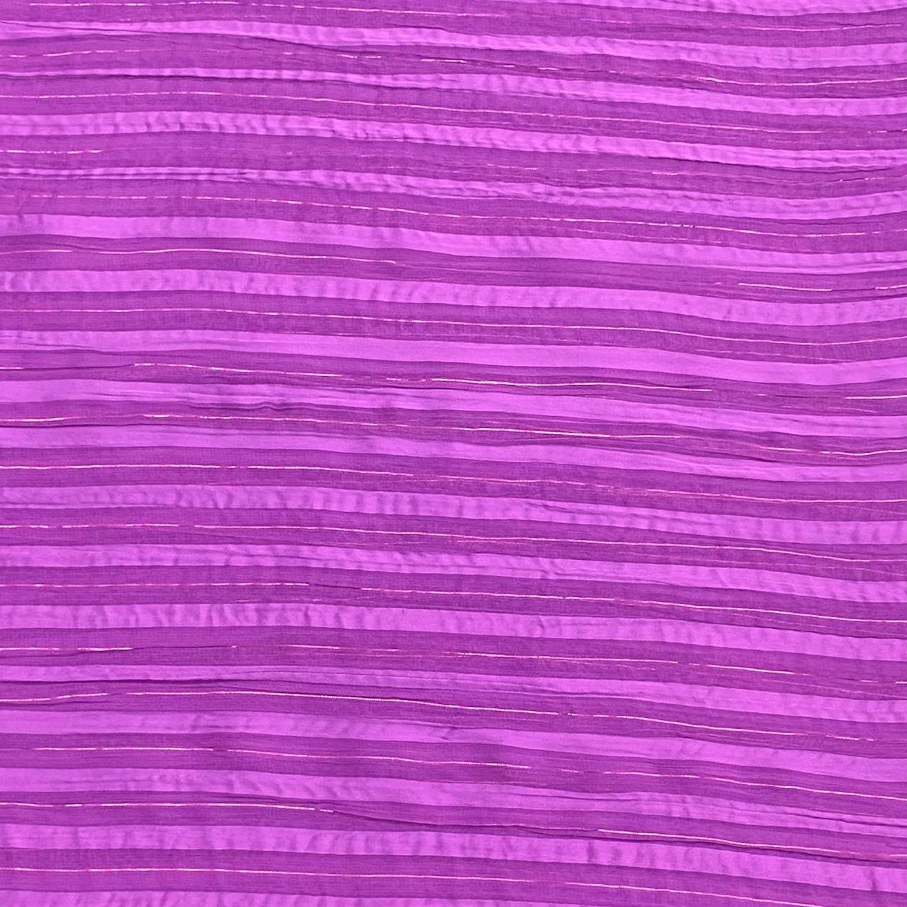 3 Metres Luxury Dressmaking Metallic Chiffon- 55" Wide - (Purple)
