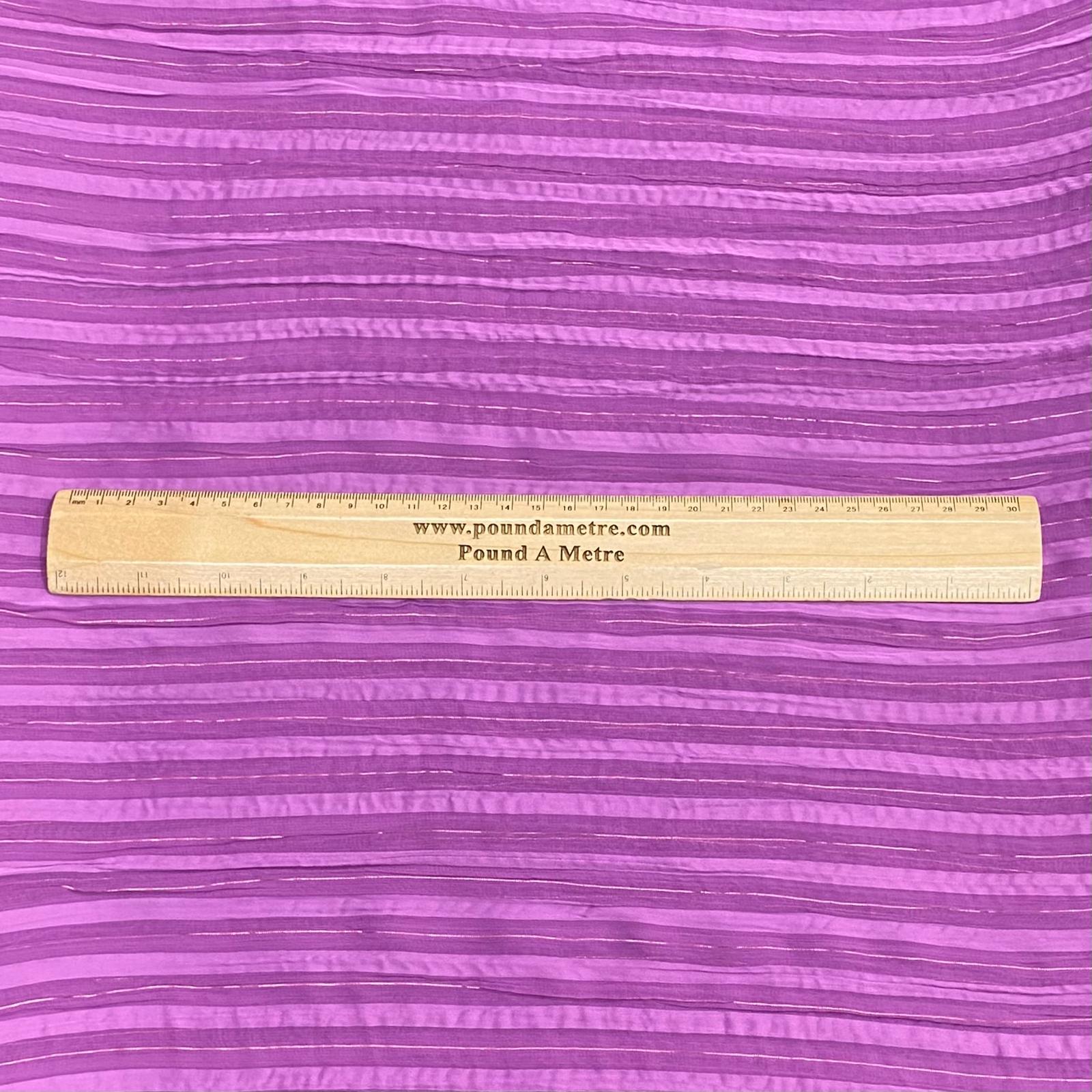 3 Metres Luxury Dressmaking Metallic Chiffon- 55" Wide - (Purple)