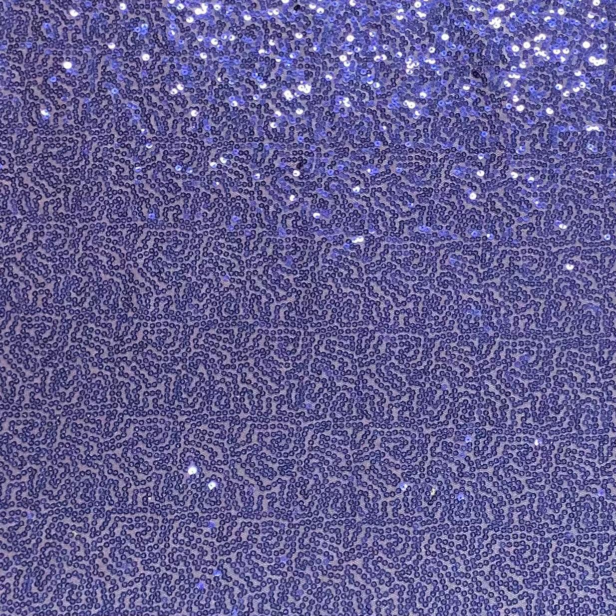 3 Metres - Luxurious Sequins On Net - 55" Wide - (Navy)