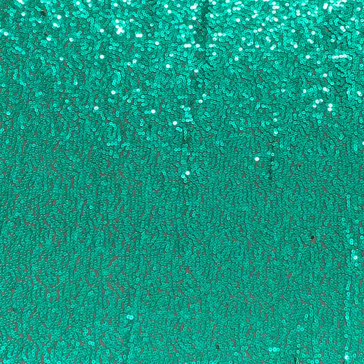 3 Metres - Luxurious Sequins On Net - 55" Wide - (Green)
