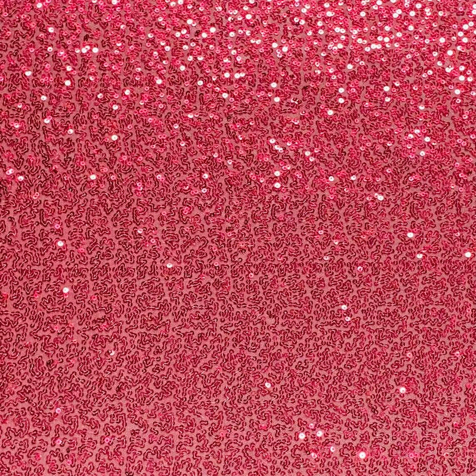 3 Metres - Luxurious Sequins On Net - 55" Wide - (Maroon)