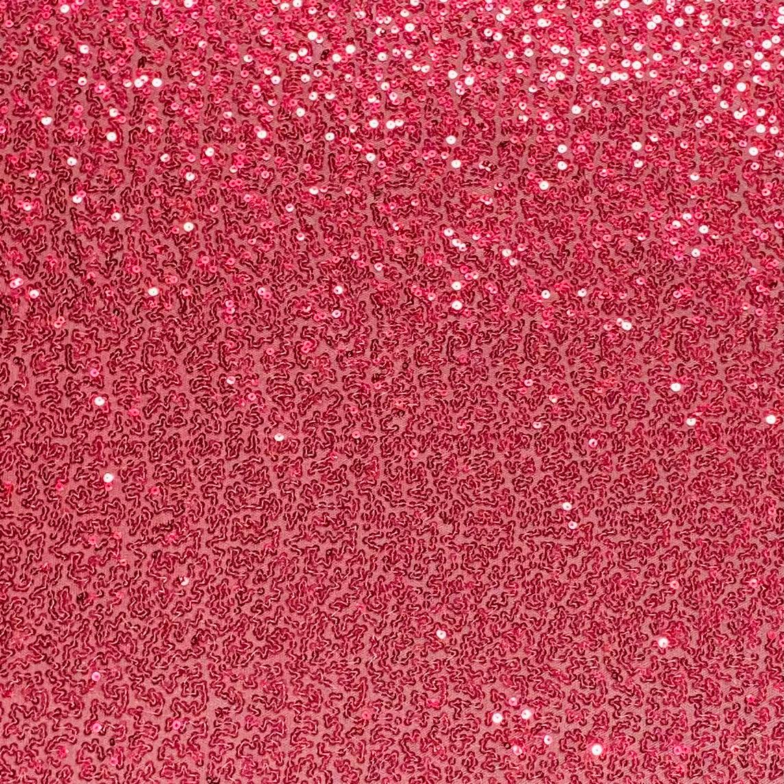 3 Metres - Luxurious Sequins On Net - 55" Wide - (Maroon)