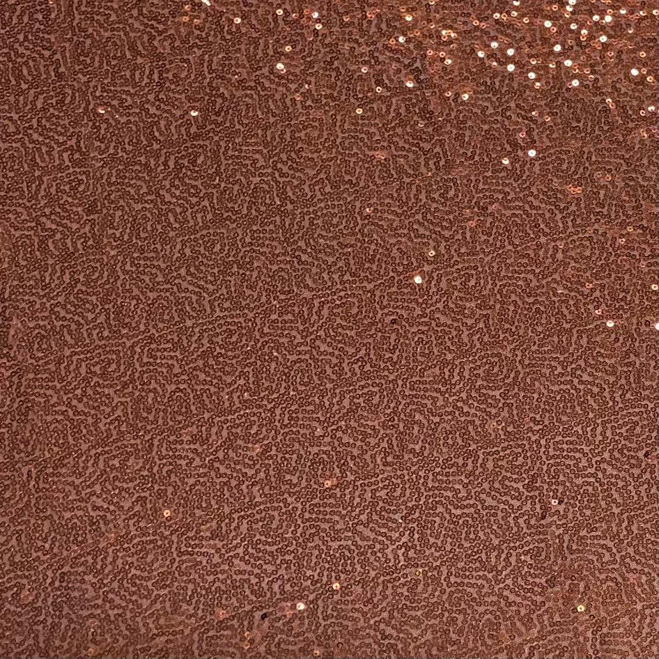 3 Metres - Luxurious Sequins On Net - 55" Wide - (Brown)
