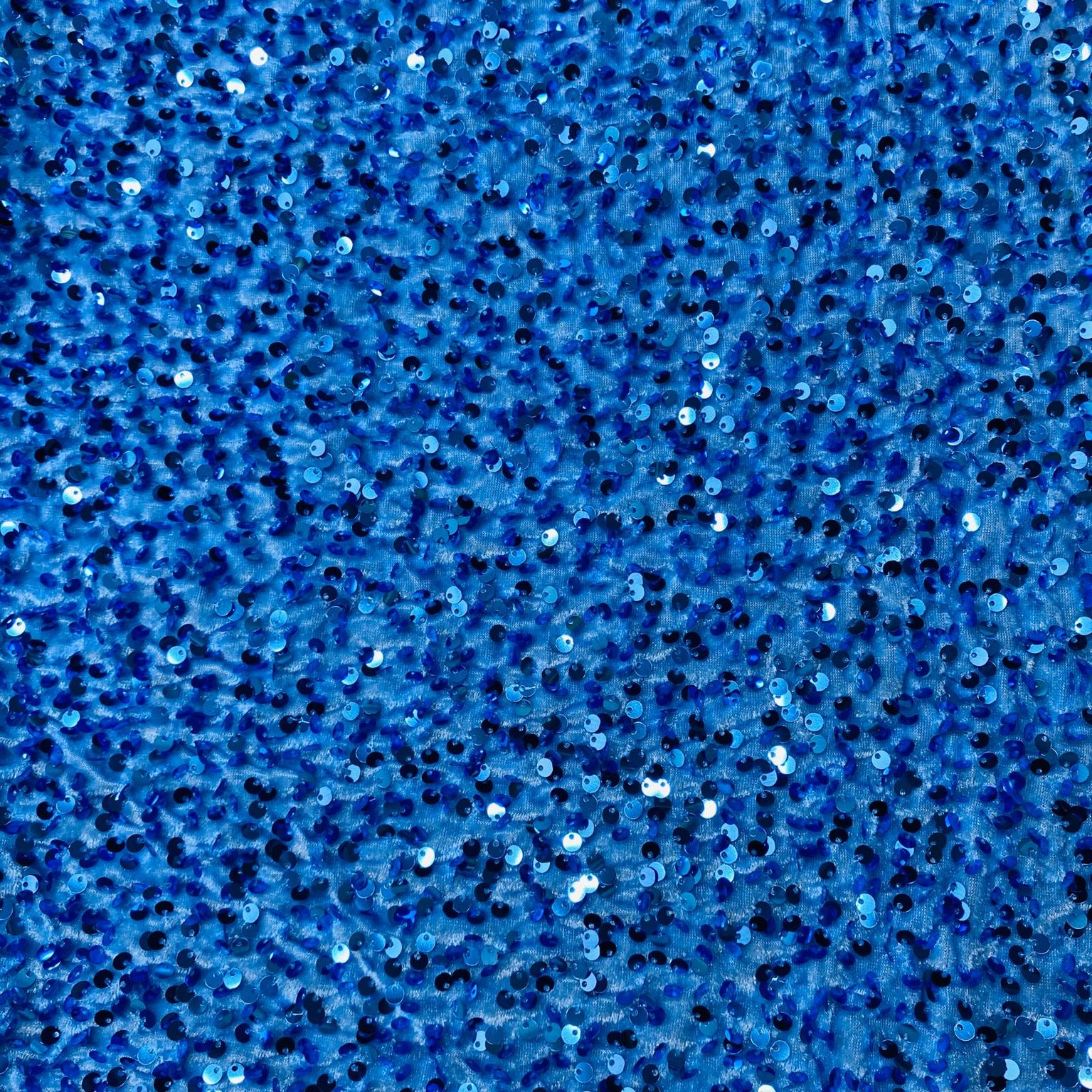 Luxurious Sequins On Velvet- 55" Wide - (Sky)