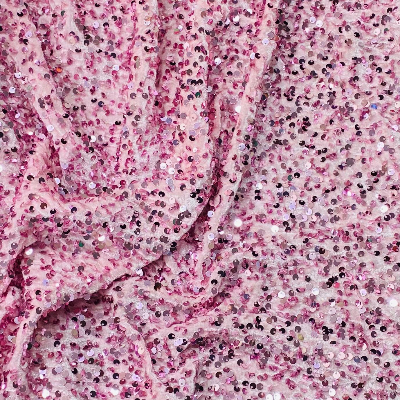 Luxurious Sequins On Velvet- 55" Wide - (Baby)