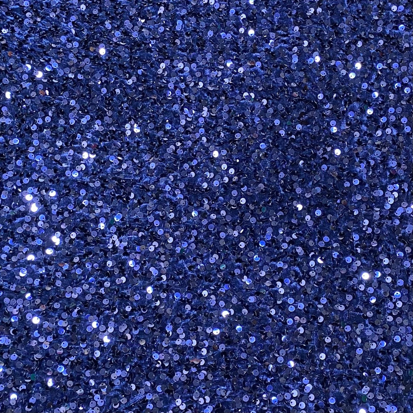 Luxurious Sequins On Velvet- 55" Wide - (Navy)