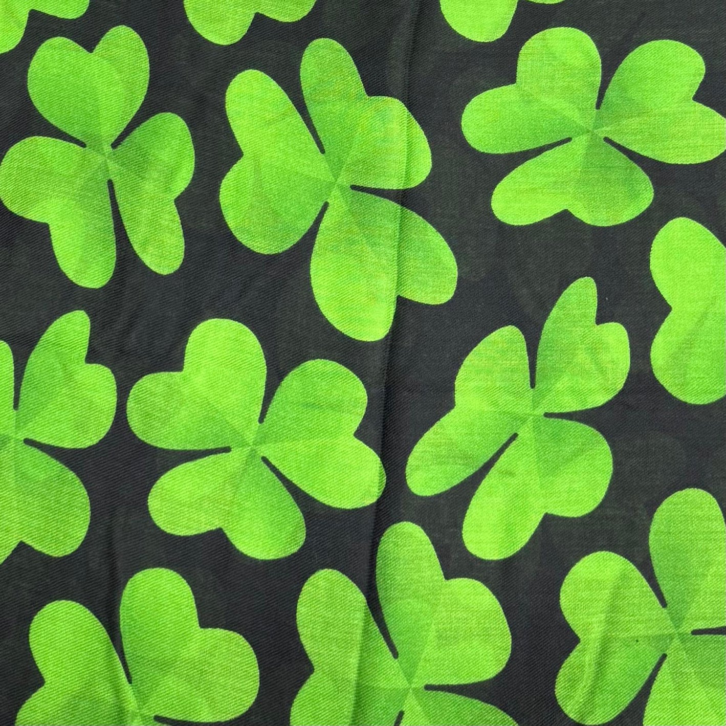 1.8 Metre Super Soft Pashmina Fabric - 37"-  (Green & Black Roses)
