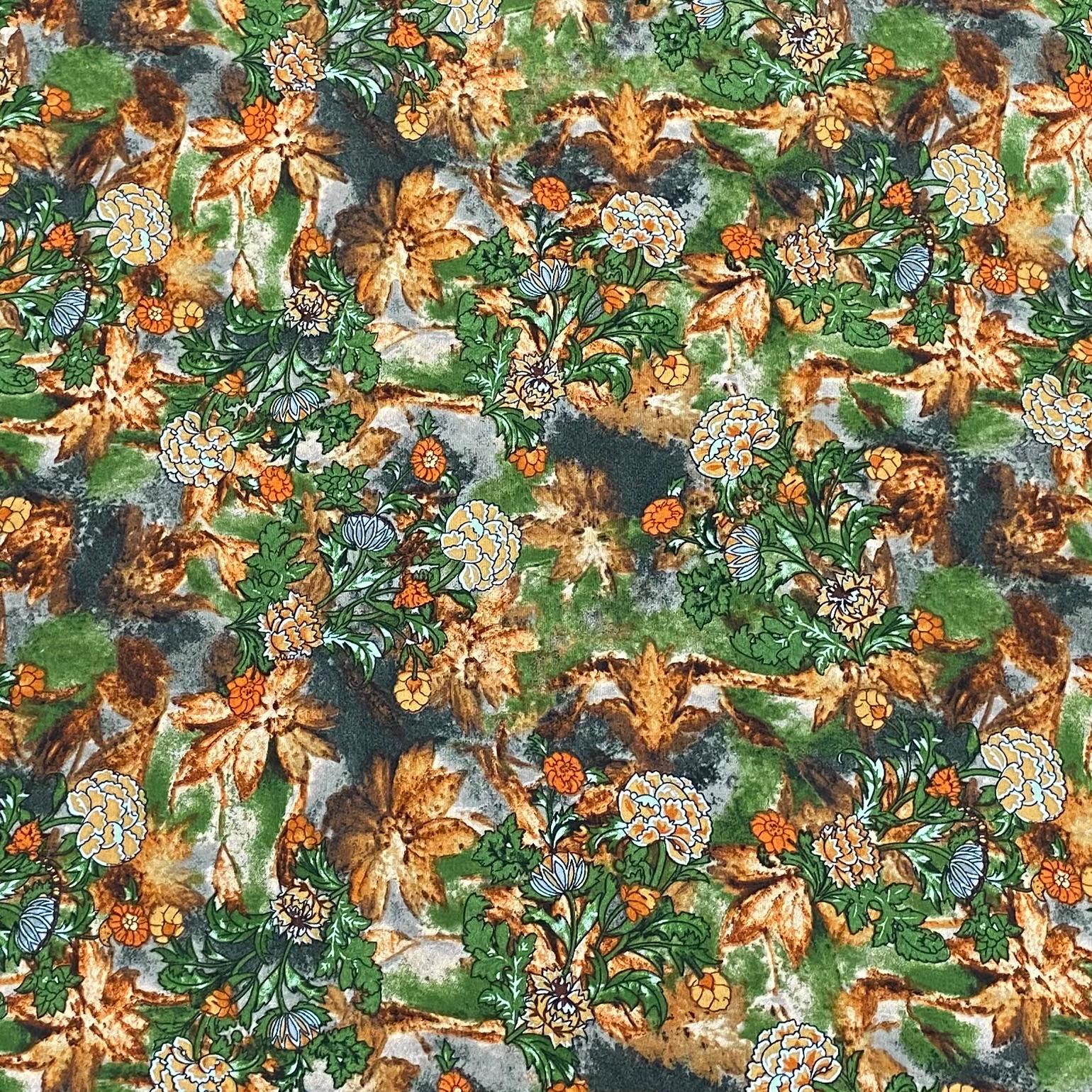 3 Metres, Printed Summer Dressmaking Viscose Fabric - Green Jungle