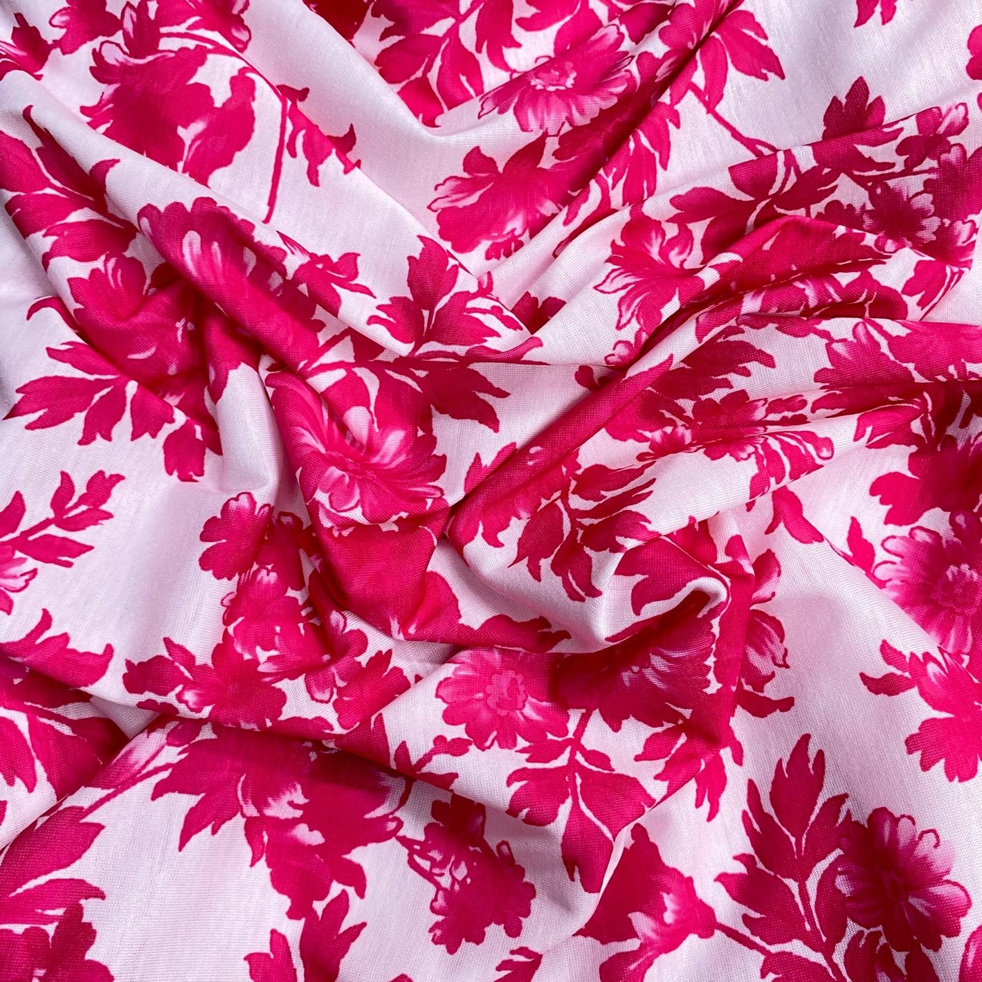 3 Metre Luxurious Soft Cotton Feel Jersey - 60"-  (Pink & White)