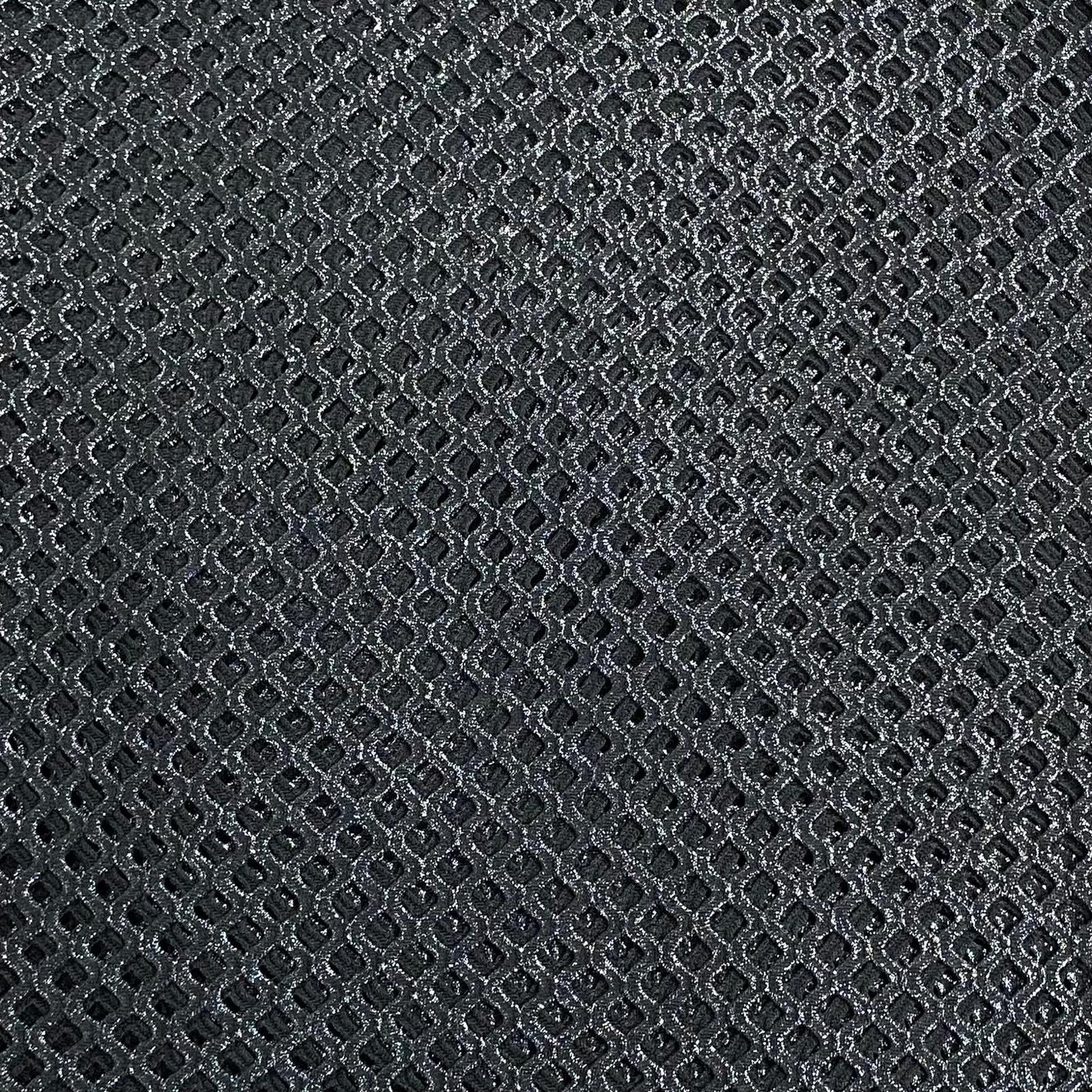 3 Metres Metallic Cutwork Jersey 60' wide (Black)