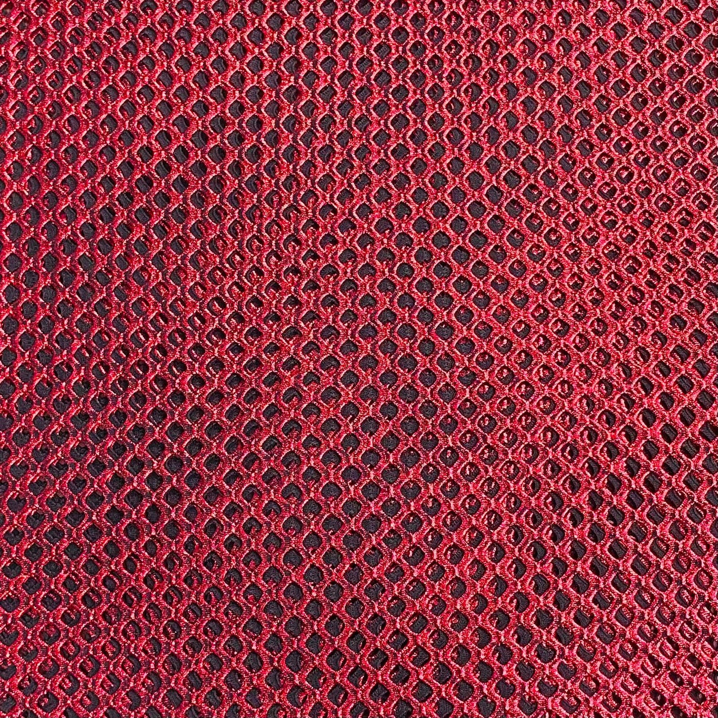 3 Metres Metallic Cutwork Jersey 60' wide (Red)