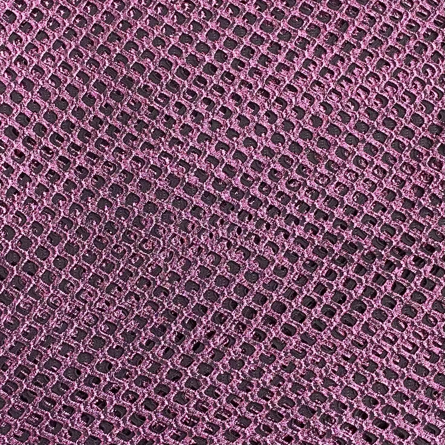 3 Metres Metallic Cutwork Jersey 60' wide (Purple)