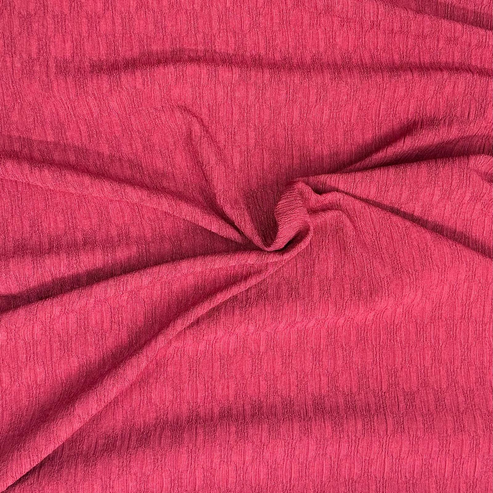 3 Metre Luxurious Soft Textured Crepe Jersey - 60"-  (Maroon)