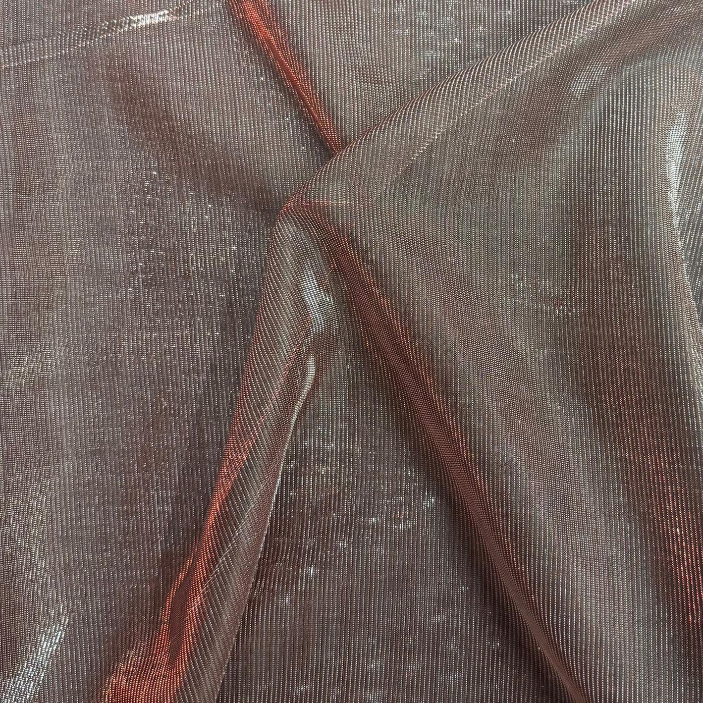 3 Metres, Luxury Moonlight Fabric- 55" Wide (Red & Silver)