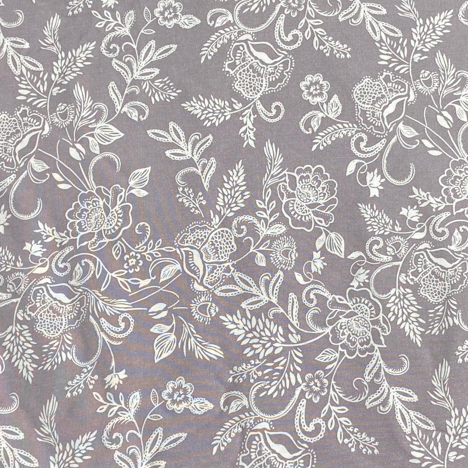 3 Metres, Printed Summer Dressmaking Viscose Fabric - Grey