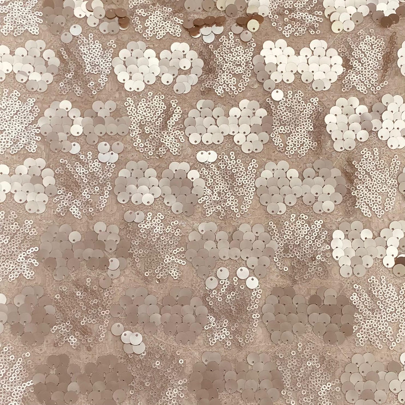 3 Metres Luxury Sequin Bridal Lace - 55" Wide - (Beige)