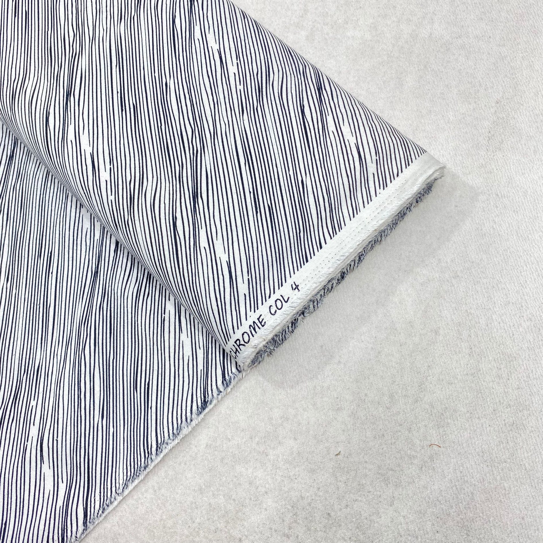 Per metre Premium Quilting Cotton, 'Navy & White' - 45" Wide