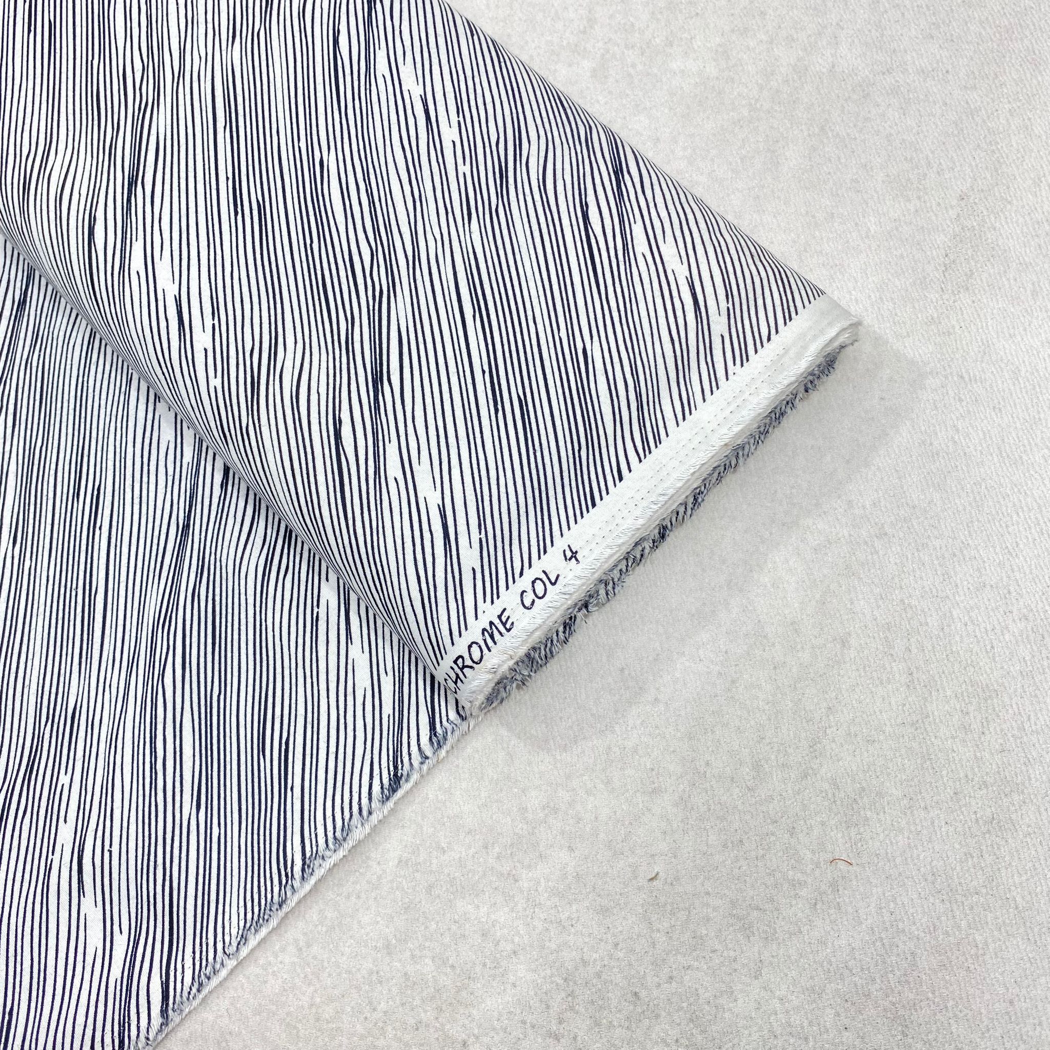 Per metre Premium Quilting Cotton, 'Navy & White' - 45" Wide