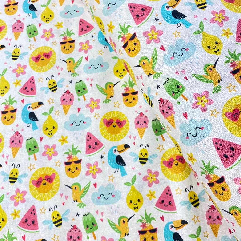 Per Metre Digital Printed Cotton, 'SUNNY' - 44" Wide