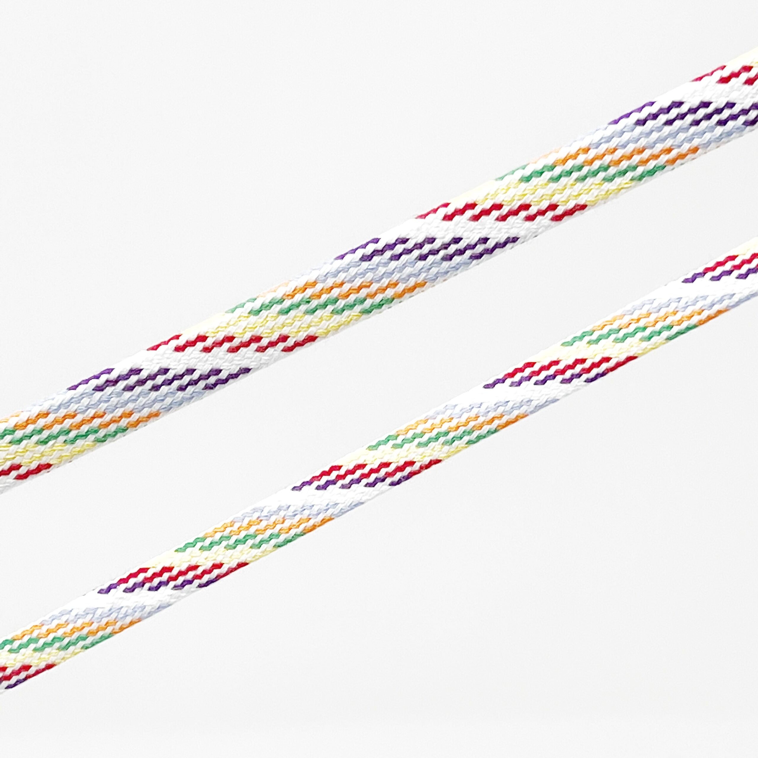 Per Metre Tubular Drawstring Tape - 8mm - Rainbow