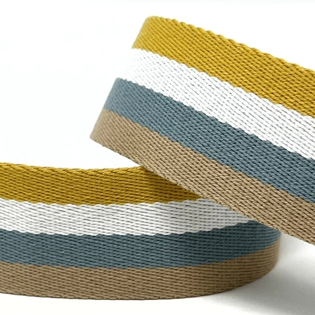 Per Metre Stripped Cotton Tape Webbing: For Bag Straps- 38mm / 40mm