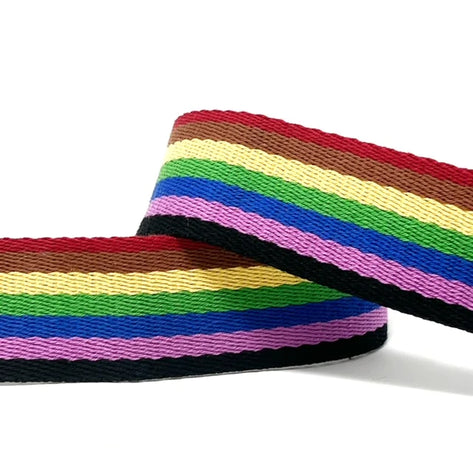 Per Metre Stripped Cotton Tape Webbing: For Bag Straps- 38mm / 40mm